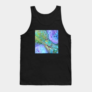 acrylic pour painting Tank Top